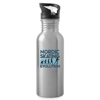 Nordic Skating Evolution - Trinkflasche mit integriertem Trinkhalm - Lightsilver - Rechts