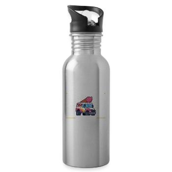 Xxxx Vêtements de marathon de coureur - Gourde avec paille intégrée - argent clair - Droite