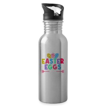 Swap Easter eggs for ramen | Ramen Lover | - Water bottle with straw - silver - Right