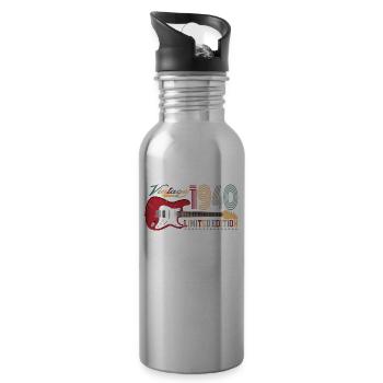 Vintage 1940 Limited Edition 82nd birthday | - Water bottle with straw - silver - Right