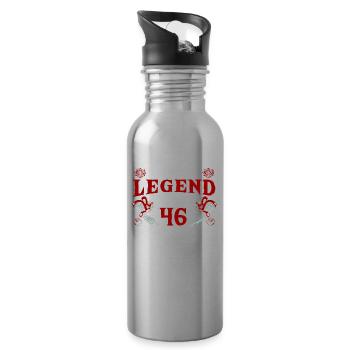 Cette encre légendaire tourne 46 Fantastic 46. - Gourde avec paille intégrée - argent clair - Droite