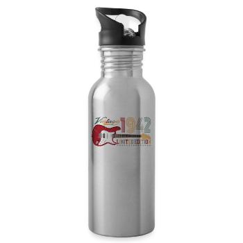 Vintage 1942 Limited Edition 80th birthday | - Water bottle with straw - silver - Right