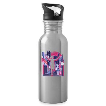 Asian City Marathon, Trail Running - Water bottle with straw - silver - Right