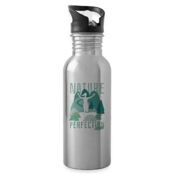 Marathon, coureur de trail running - Gourde avec paille intégrée - argent clair - Droite