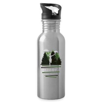 Marathon, Trailrunning Passion - Water bottle with straw - silver - Right