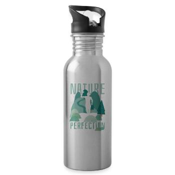 Marathon, TrailRunning Runner - Water bottle with straw - silver - Right