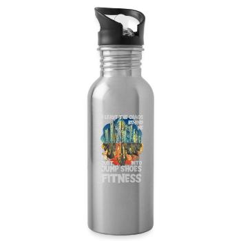 Chaos Jump Shoes Fitness - Trinkflasche mit integriertem Trinkhalm - Lightsilver - Rechts