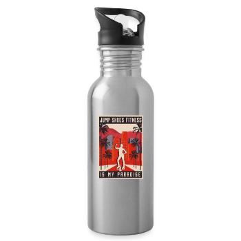 California Palm Jump Shoes Fitness - Water bottle with straw - silver - Right