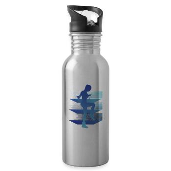 Geometrie Rope Jumping - Trinkflasche mit integriertem Trinkhalm - Lightsilver - Rechts