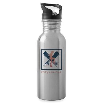 Grunge Rope Jumping - Trinkflasche mit integriertem Trinkhalm - Lightsilver - Rechts