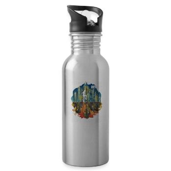 Chaos Rope Jumping - Trinkflasche mit integriertem Trinkhalm - Lightsilver - Rechts