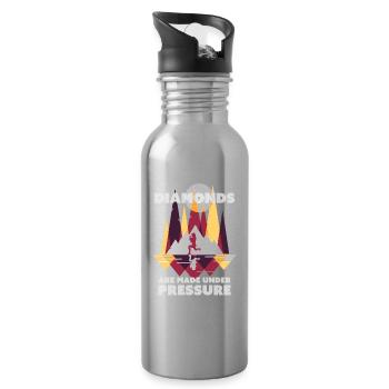 HIIT Diamanten - Trinkflasche mit integriertem Trinkhalm - Lightsilver - Rechts