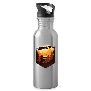 Arrowtag Archery - Water bottle with straw - silver - Right