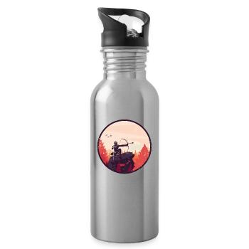 Arrowtag Archery - Water bottle with straw - silver - Right