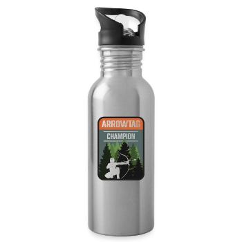 Arrowtag Champion - Gourde avec paille intégrée - argent clair - Droite
