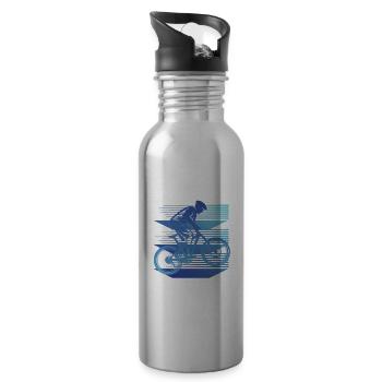 Geometry Downhill - Water bottle with straw - silver - Right