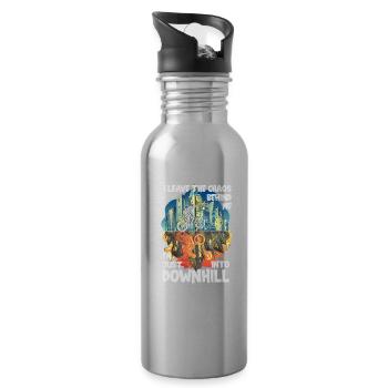 Chaos Downhill - Trinkflasche mit integriertem Trinkhalm - Lightsilver - Rechts