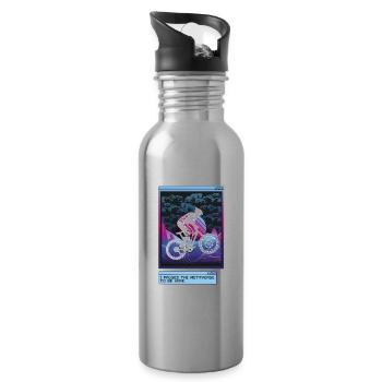 Vaporwave Metaverse Descente - Gourde avec paille intégrée - argent clair - Droite