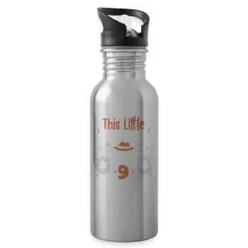 This little detective is now 9, 9 years old - Water bottle with straw - silver - Right