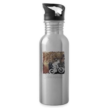 Downhill Mountain Bike - Water bottle with straw - silver - Right