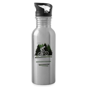 Downhill Passion - Water bottle with straw - silver - Right