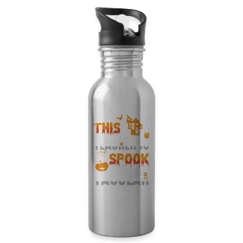 Dieser Lehrer Ist Spook Tacular Spooky Halloween - Trinkflasche mit integriertem Trinkhalm - Lightsilver - Rechts