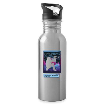 Vaporwave Metaverse Paintball - Gourde avec paille intégrée - argent clair - Droite