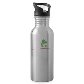 Kein Einzelkind Mehr Seit September Große - Trinkflasche mit integriertem Trinkhalm - Lightsilver - Rechts