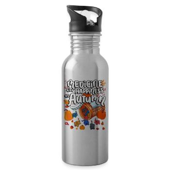 Medizin Für Das Glück Bei Autumn Cat Gummies - Trinkflasche mit integriertem Trinkhalm - Lightsilver - Rechts