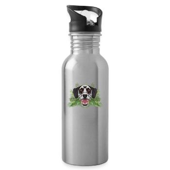 Tropical Dalmatiner - Trinkflasche mit integriertem Trinkhalm - Lightsilver - Rechts