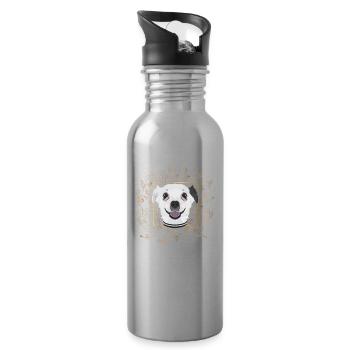Golden Dog Chihuahua - Water bottle with straw - silver - Right