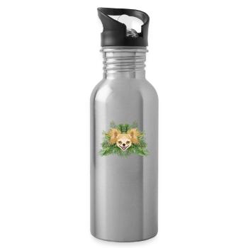 Tropical Chihuahua - Trinkflasche mit integriertem Trinkhalm - Lightsilver - Rechts