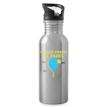 Warum ich Padel Sportsman Sportsmen verliere - Trinkflasche mit integriertem Trinkhalm - Lightsilver - Rechts