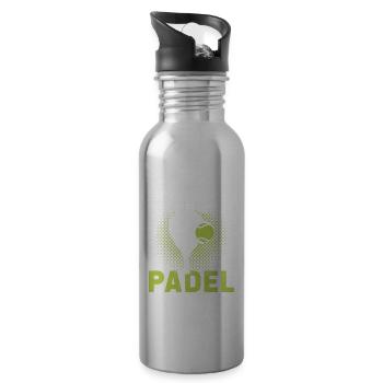 Ich kann Padel Gift Padelist nicht haben - Trinkflasche mit integriertem Trinkhalm - Lightsilver - Rechts