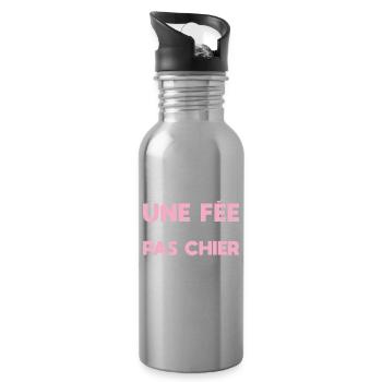 I'm a fairy the fairy not shit - Water bottle with straw - silver - Right
