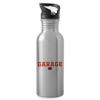 I can't I have a job at the handyman dad garage - Water bottle with straw - silver - Right