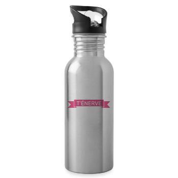 Wenn Gaëlle dich nervt, sei dir bewusst, dass Gaëlle sich einen Dreck darum schert - Trinkflasche mit integriertem Trinkhalm - Lightsilver - Rechts