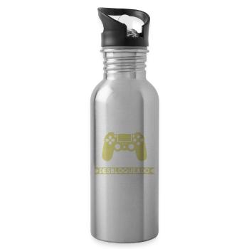 18 Jahre altes Geburtstagsgeschenk Junge Stimmung Mädchen - Trinkflasche mit integriertem Trinkhalm - Lightsilver - Rechts