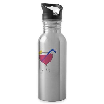 cocktail - Trinkflasche mit integriertem Trinkhalm - Lightsilver - Rechts