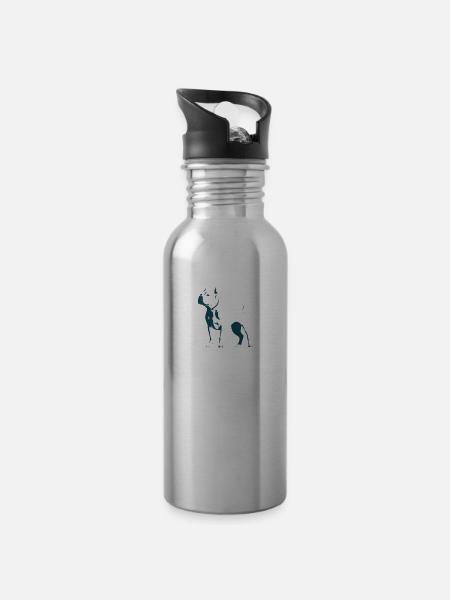 dont bully my breed - Trinkflasche mit integriertem Trinkhalm - Lightsilver