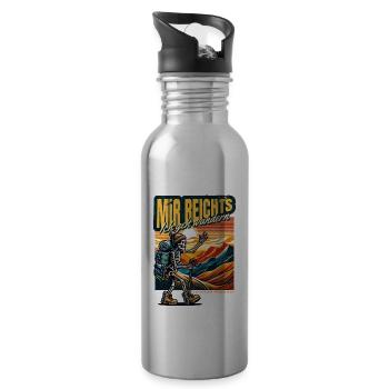 MIR REICHT´S ICH GEH WANDERN - Trinkflasche mit integriertem Trinkhalm - Lightsilver - Rechts