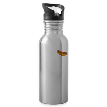 Hot dog - Water bottle with straw - silver - Right