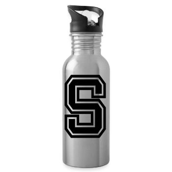 S - Trinkflasche mit integriertem Trinkhalm - Lightsilver - Rechts
