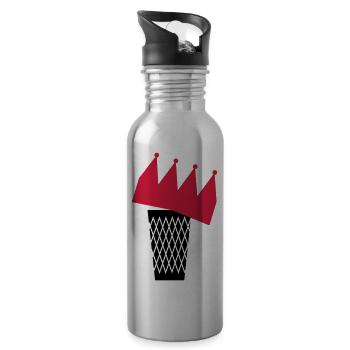 Ebbelwoi König - Trinkflasche mit integriertem Trinkhalm - Lightsilver - Rechts