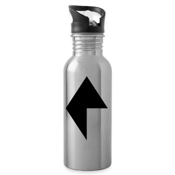 Raute 4 - Water bottle with straw - silver - Right