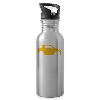 Petite voiture compacte - Gourde avec paille intégrée - argent clair - Droite