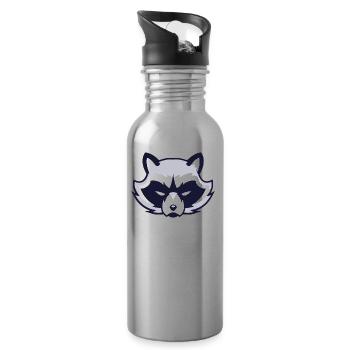 GESICHT - Trinkflasche mit integriertem Trinkhalm - Lightsilver - Rechts