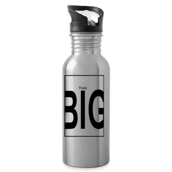 think big - Water bottle with straw - silver - Right