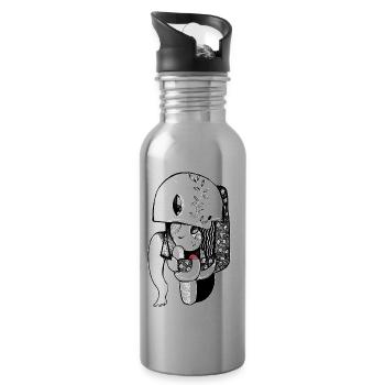 son of the moon - Water bottle with straw - silver - Right