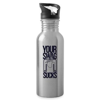 Votre Swag Sucks - Gourde avec paille intégrée - argent clair - Droite